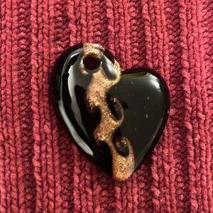 Pendant for necklace - glass heart shaped